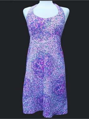 halter neck maxi dress casual SUGARLIPS Women's Kimana Floral Cotton Maxi Dress - Green main image 0